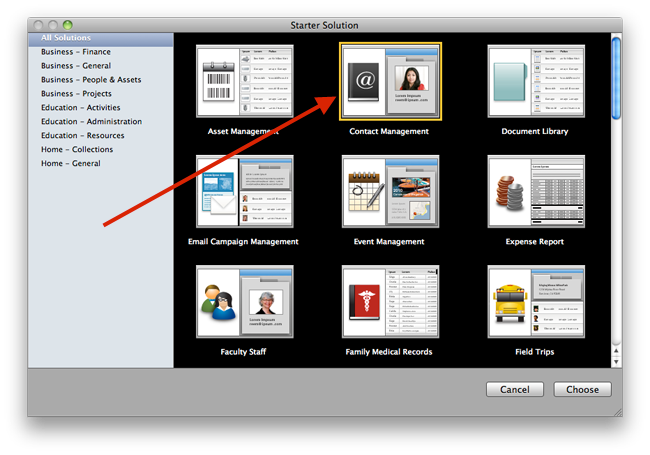 Contact Management Selection