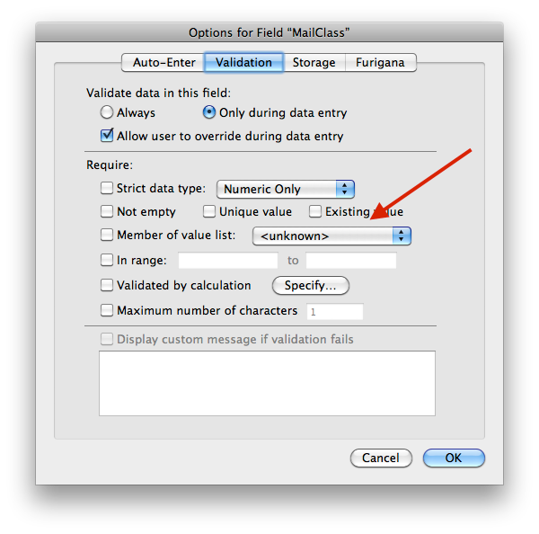 Mailclass Validation