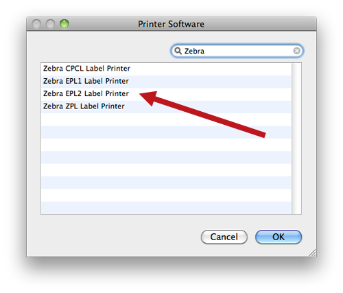 Select Epl2 Printer